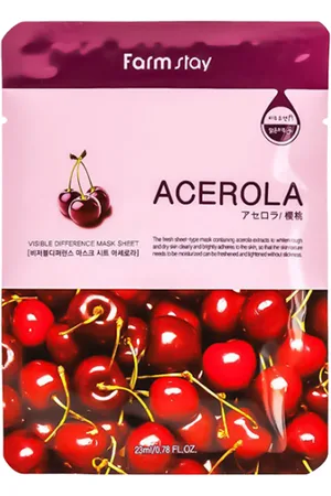 Farm Stay Visible Difference Mask Sheet - Acerola - 1pezzo