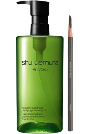 Shu Uemura Hero Set D (Anti/Oxi+ Pollutant & Dullness Clarifying Cleansing Oil 450ml & H9 Hard Formula Eyebrow Pencil - 05...