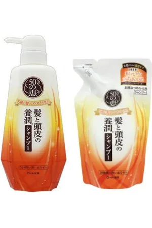 Rohto Mentholatum Rohto M entholatum - 50 Megumi Aging Hair Care Shampoo - White Orange & Refill Set