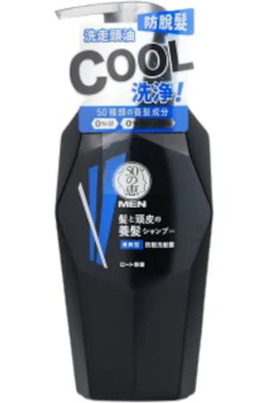 Rohto Mentholatum 50 Megumi Men Anti Hair Loss Shampoo Fresh - 350ml
