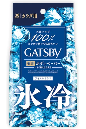 Mandom Gatsby Powder Deodorant Body Wipes - 30 fogli - Ice Citrus