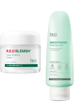 Dr.G R.E.D Blemish Clear Soothing Cream - 70ML - 70ml - White (1ea) + Brightening Peeling Gel (New) - 120g (1ea) set