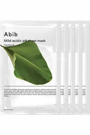 Habibah Mild Acidic pH Sheet Mask - Heartleaf Fit (5ea) Set