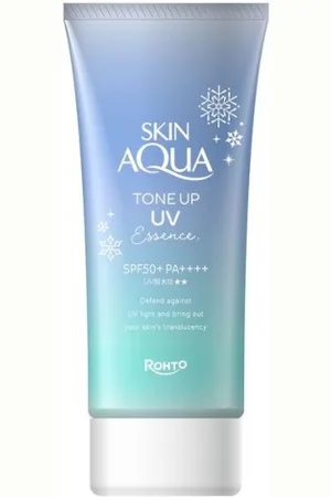 Rohto Mentholatum Skin Aqua Tone Up UV Essence SPF50+ PA++++ - 80g - Blue