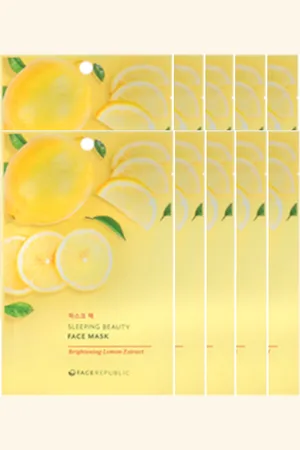 Face Republic Sleeping Beauty Face Mask - 23ml - Brightening Lemon Extract (10ea) Set