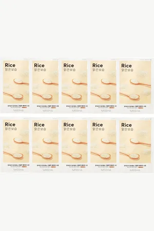 Missha Airy Fit Sheet Mask - Rice - 1pc (10ea) Set