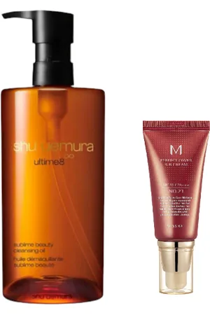 All-in-one Sets Missha X Shu Uemura M Perfect Cover BB Cream #23 Natural Beige X Shu Uemura - Ultime8 Sublime Beauty Cleansing Oil 450ml