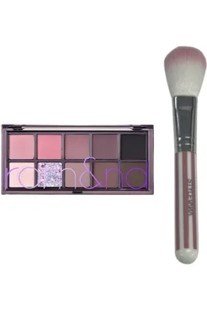 All-in-one Sets Romand - Better Than Palette - 7.5g - 11 Cheeky Cheeky Garden (1ea) + MissLady - Cheek Brush - Pink and White (1ea)Set