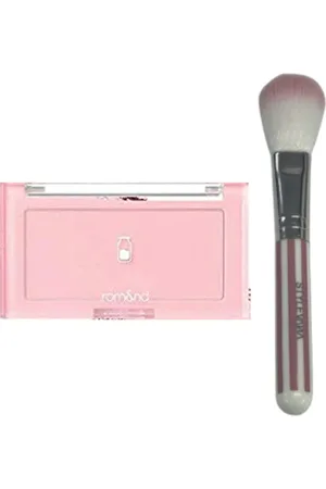 All-in-one Sets Romand - Better Than Cheek Milk Series (2022 New Version) - 4g - W02 Strawberry Milk (1ea) + MissLady - Cheek Brush - Pink and