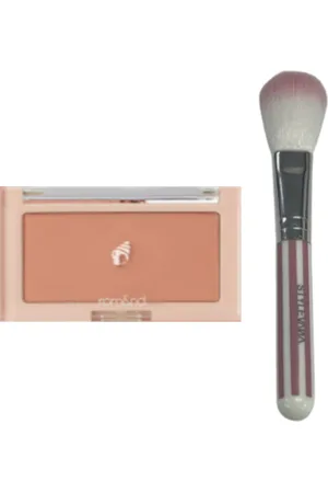 All-in-one Sets Romand - Better Than Cheek (2022 New Version) - 4g - C04 Pear Chip (1ea) + MissLady - Cheek Brush - Pink and White (1ea)Set