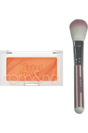 All-in-one Sets Romand - Better Than Cheek - 4g - S01 Mango Chip (1ea) + MissLady - Cheek Brush - Pink and White (1ea)Set
