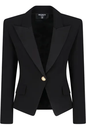 Balmain Blazer Monopetto In Crêpe