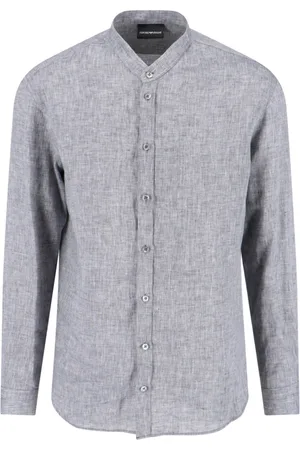 Emporio Armani Camicia Coreana In Lino