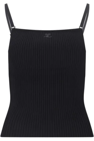 Courrèges Tank Top Crop Logo