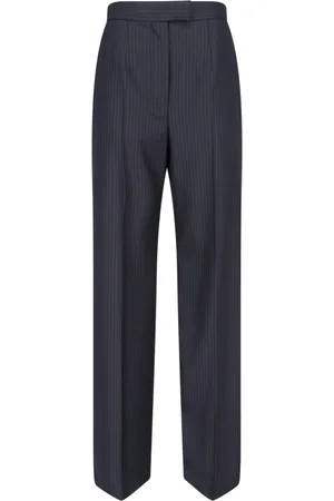 Alexander McQueen Pantaloni Dritti In Lana
