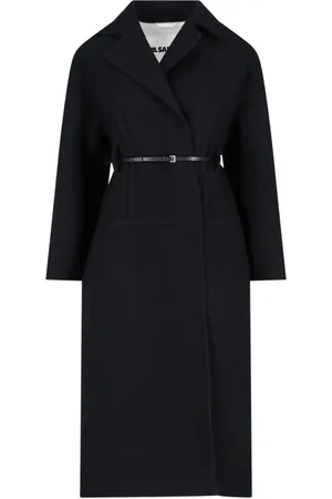 Jil Sander Cappotto Midi In Lana Vergine