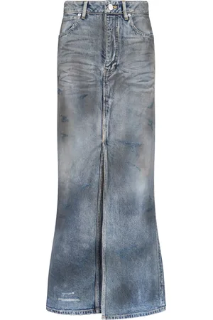 Balenciaga Gonna Denim Effetto Usured