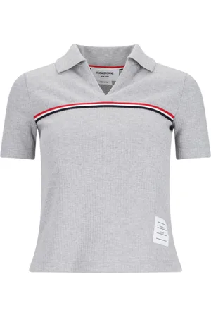 Thom Browne Polo In Maglia "Three Stripes"