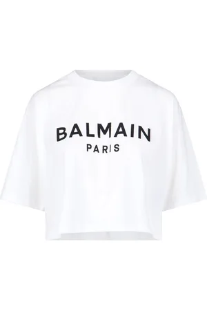 Balmain T-Shirt Crop Logo