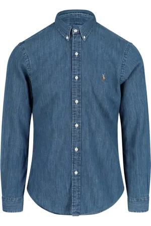 Ralph Lauren Camicia In Denim Logo