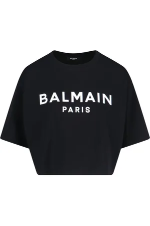 Balmain T-Shirt Crop Logo