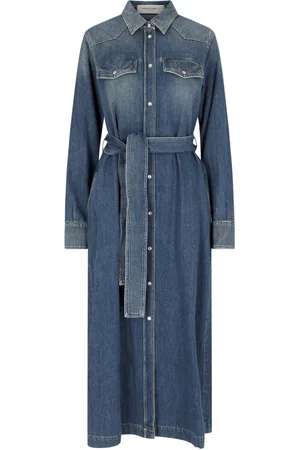 Golden Goose Abito Maxi Chemisier Con Cintura