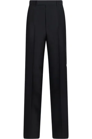 Gucci Pantaloni Dritti In Lana E Seta