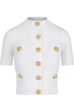 Balmain Cardigan Con Bottoni Decorativi