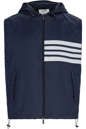 Thom Browne Gilet Cappuccio "4-Bar"