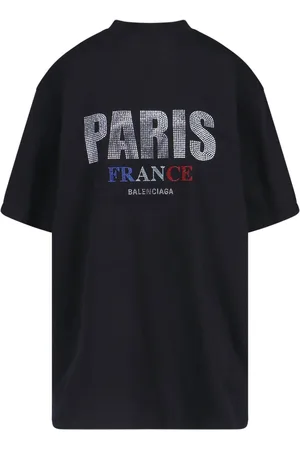 Balenciaga T-Shirt Con Strass "Paris"