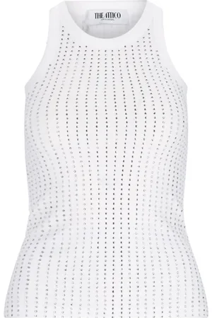 The Attico Tank Top Cristalli