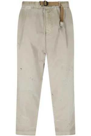 White Sand Pantaloni Dritti Con Cintura