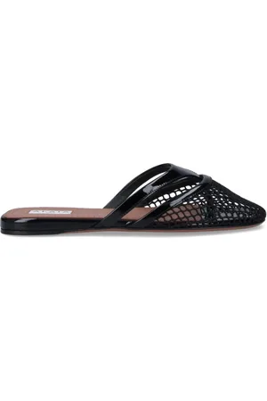Alaïa Mules Infradito In Rete "Flat"
