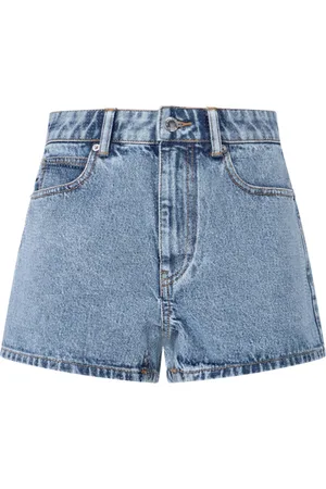 Alexander Wang Pantaloncini In Denim Con Strass