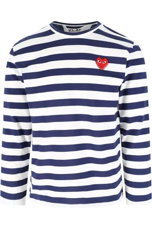 Comme des Garçons Maglietta A Righe Con Strass "Emblem"