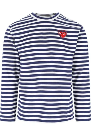 Comme des Garçons Maglietta A Righe Con Strass "Emblem"