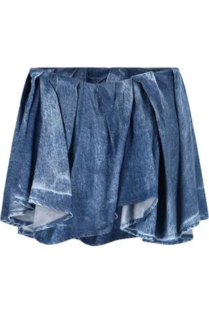Diesel Gonna Mini Drappeggiata In Denim