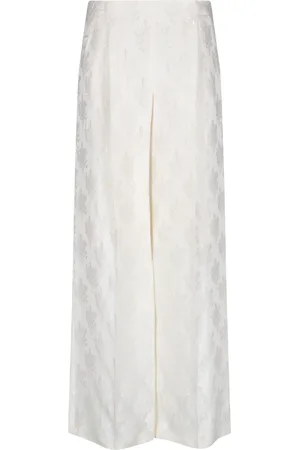 Fendi Pantaloni In Seta E Viscosa