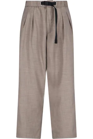 White Sand Pantaloni Palazzo Con Cintura