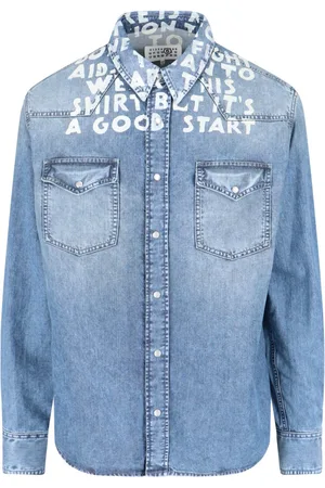 Maison Margiela Camicia In Denim "Aids"