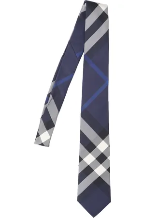 Burberry Cravatta In Seta Mulberry "Check"