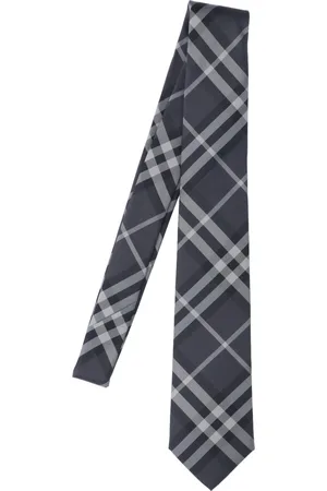 Burberry Cravatta In Seta Mulberry "Check"
