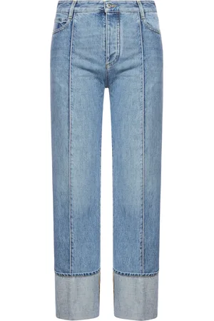 Bottega Veneta JEANS DAL TAGLIO CURVO IN DENIM JEANS INDIGO