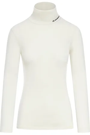 Jil Sander TOP A MANICHE LUNGHE CON SCOLLO A IMBUTO