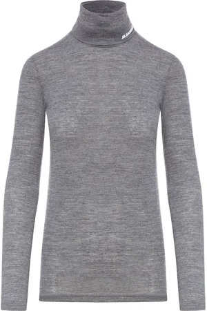Jil Sander TOP A MANICHE LUNGHE CON SCOLLO A IMBUTO