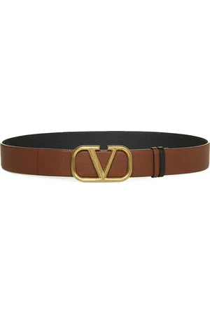 VALENTINO GARAVANI CINTURA REVERSIBILE VLOGO SIGNATURE IN VITELLO STAMPA ALCE 40 MM