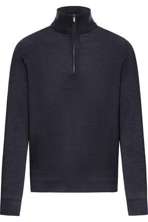 ZANONE MAGLIA CON HALF ZIP IN WOOL FLEX