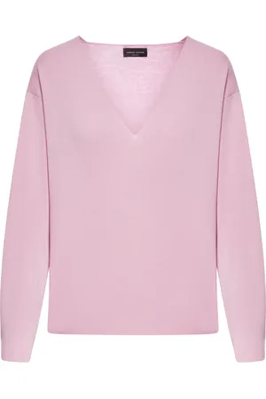 Roberto Collina MAGLIA ASIMMETRICA CON SCOLLO A V