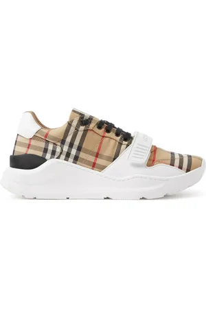 Burberry SNEAKERS A QUADRI IN PELLE E COTONE