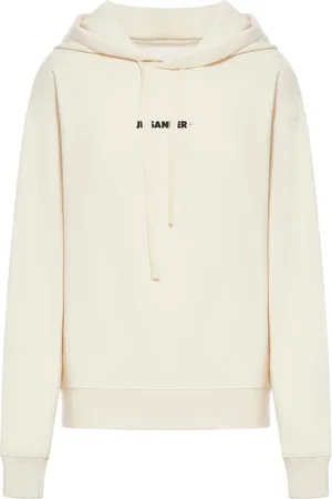 Jil Sander FELPA CON CAPPUCCIO E LOGO